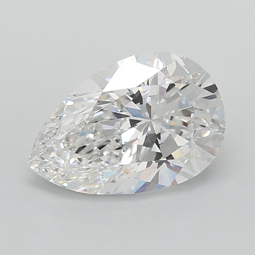 2.00 Carat Pear Shaped, Excellent Cut, F Color, VVS2 Clarity, IGI Certified Lab Grown Diamond