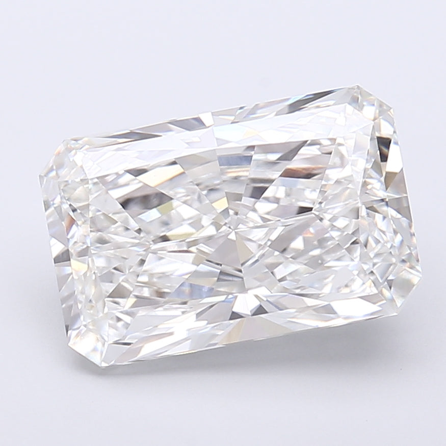 5.16 Carat Radiant Shaped, Very Good Cut, E Color, VVS2 Clarity, IGI Certified Lab Grown Diamond
