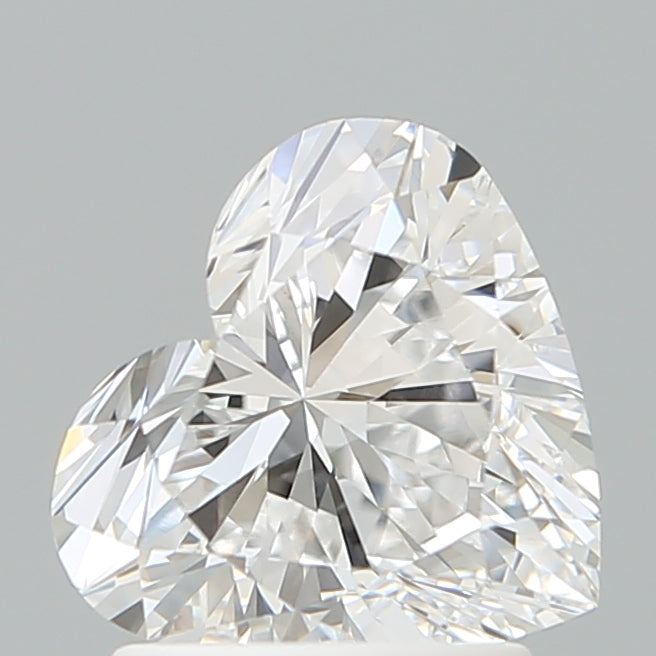 1.66 Carat Heart Shaped, Ideal Cut, D Color, VVS2 Clarity, IGI Certified Lab Grown Diamond