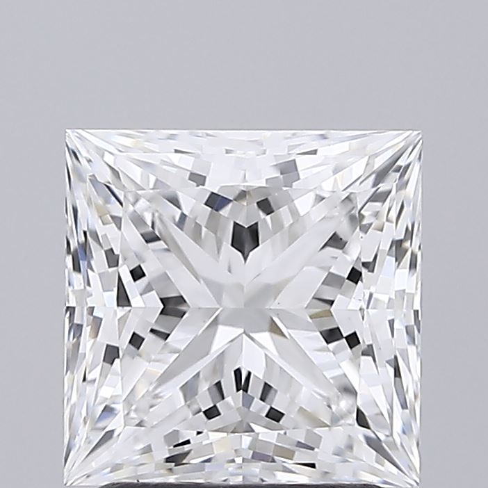 2.05 Carat Princess Shaped, Ideal Cut, E Color, VS1 Clarity, IGI Certified Lab Grown Diamond