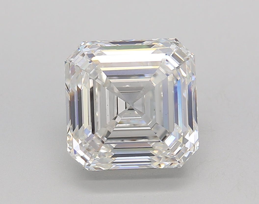 3.33 Carat Asscher Shaped, Ideal Cut, G Color, VS1 Clarity, IGI Certified Lab Grown Diamond