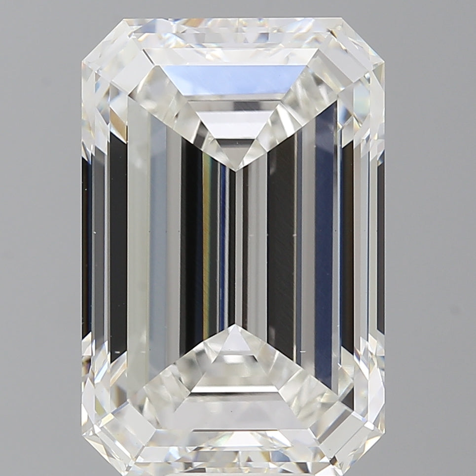 12.55 Carat Emerald Shaped, Ideal Cut, F Color, VS1 Clarity, IGI Certified Lab Grown Diamond