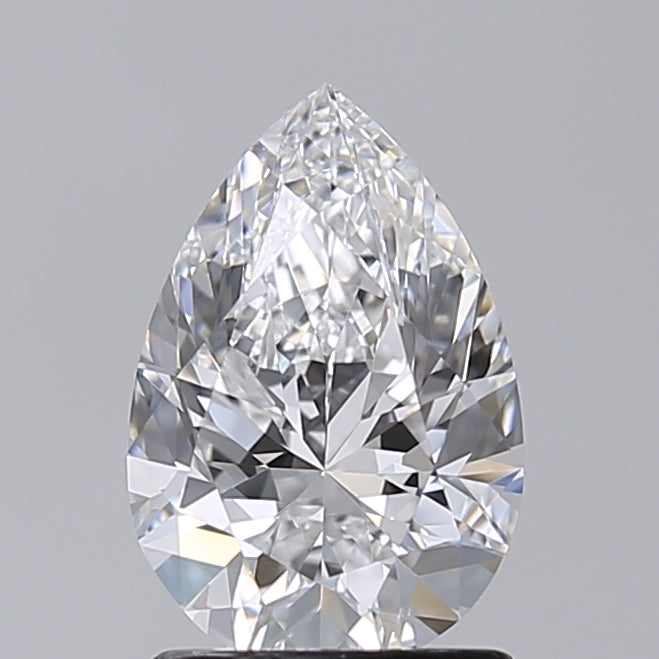 1.50 Carat Pear Shaped, Very Good Cut, D Color, VVS2 Clarity, IGI Certified Lab Grown Diamond