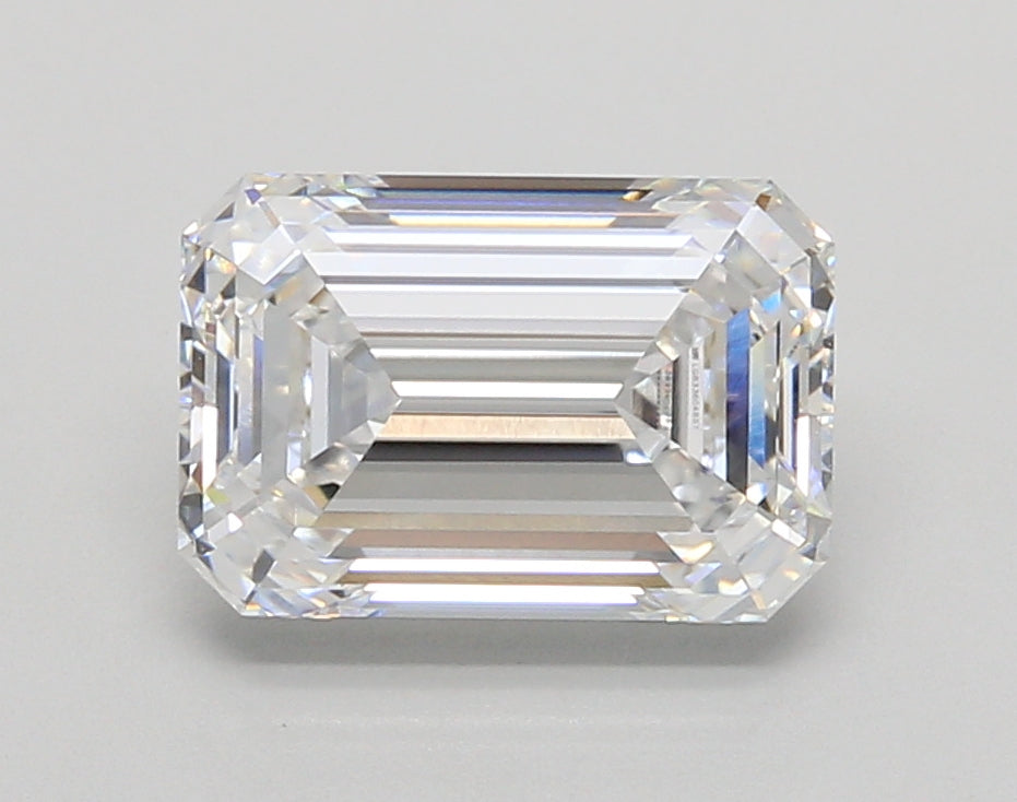 3.04 Carat Emerald Shaped, Ideal Cut, D Color, VVS2 Clarity, IGI Certified Lab Grown Diamond