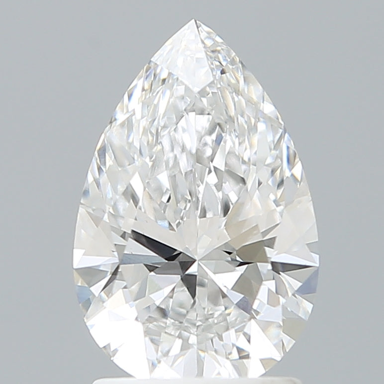 1.74 Carat Pear Shaped, Ideal Cut, D Color, VVS2 Clarity, IGI Certified Lab Grown Diamond