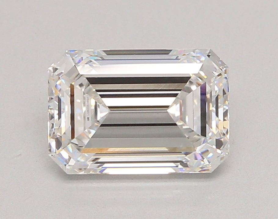 3.06 Carat Emerald Shaped, Ideal Cut, E Color, VVS2 Clarity, IGI Certified Lab Grown Diamond