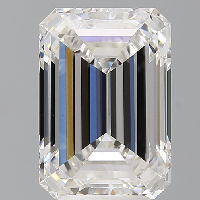 5.07 Carat Emerald Shaped, Ideal Cut, F Color, VS1 Clarity, IGI Certified Lab Grown Diamond