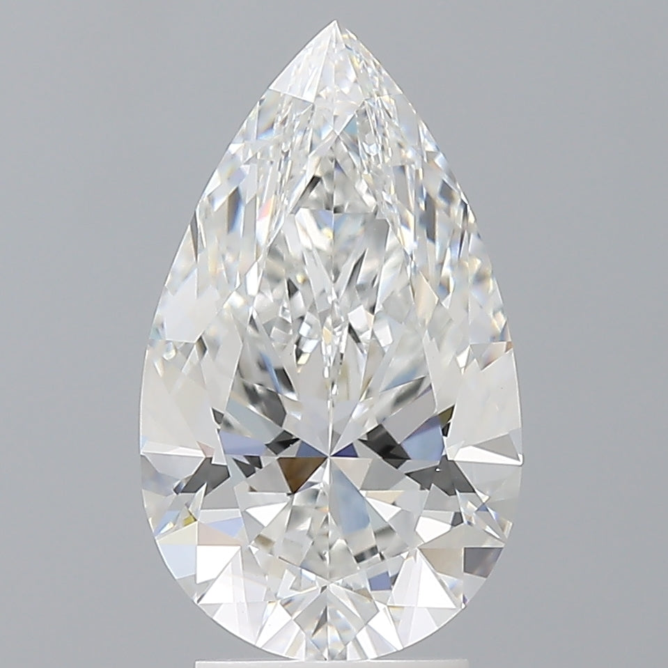 3.56 Carat Pear Shaped, Ideal Cut, E Color, VVS2 Clarity, IGI Certified Lab Grown Diamond