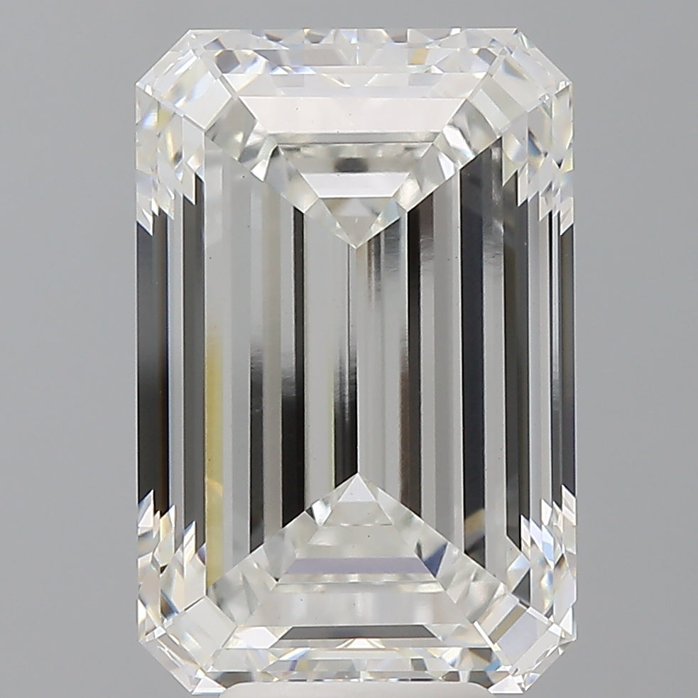 8.10 Carat Emerald Shaped, Ideal Cut, F Color, VVS2 Clarity, IGI Certified Lab Grown Diamond