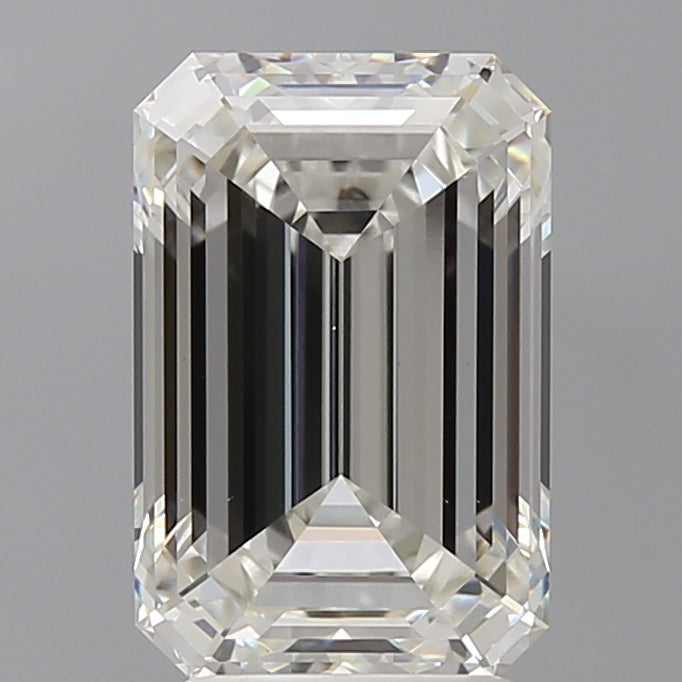 4.05 Carat Emerald Shaped, Ideal Cut, G Color, VVS2 Clarity, IGI Certified Lab Grown Diamond