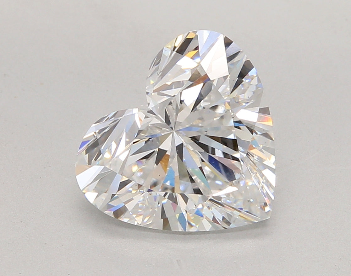 4.51 Carat Heart Shaped, Ideal Cut, D Color, VS2 Clarity, IGI Certified Lab Grown Diamond