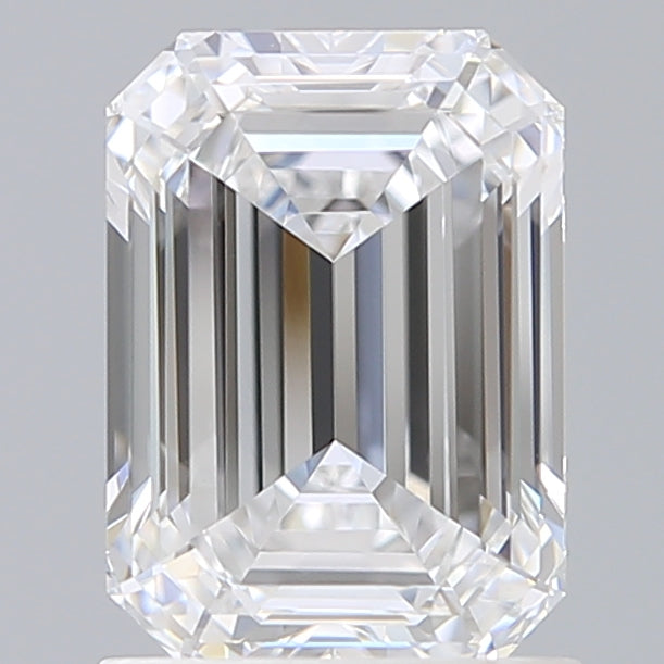1.54 Carat Emerald Shaped, Ideal Cut, D Color, VVS2 Clarity, IGI Certified Lab Grown Diamond