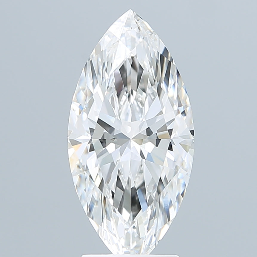 3.08 Carat Marquise Shaped, Ideal Cut, F Color, VVS2 Clarity, IGI Certified Lab Grown Diamond