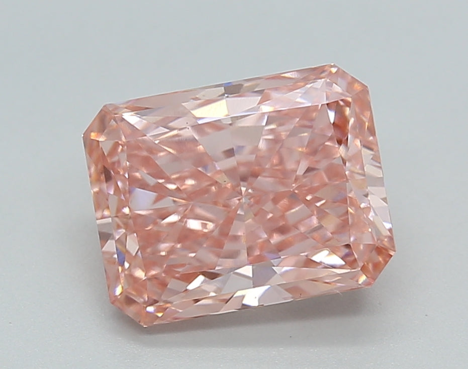 2.45 Carat Radiant Shaped, Ideal Cut, VS1 Clarity, IGI Certified Lab Grown Diamond