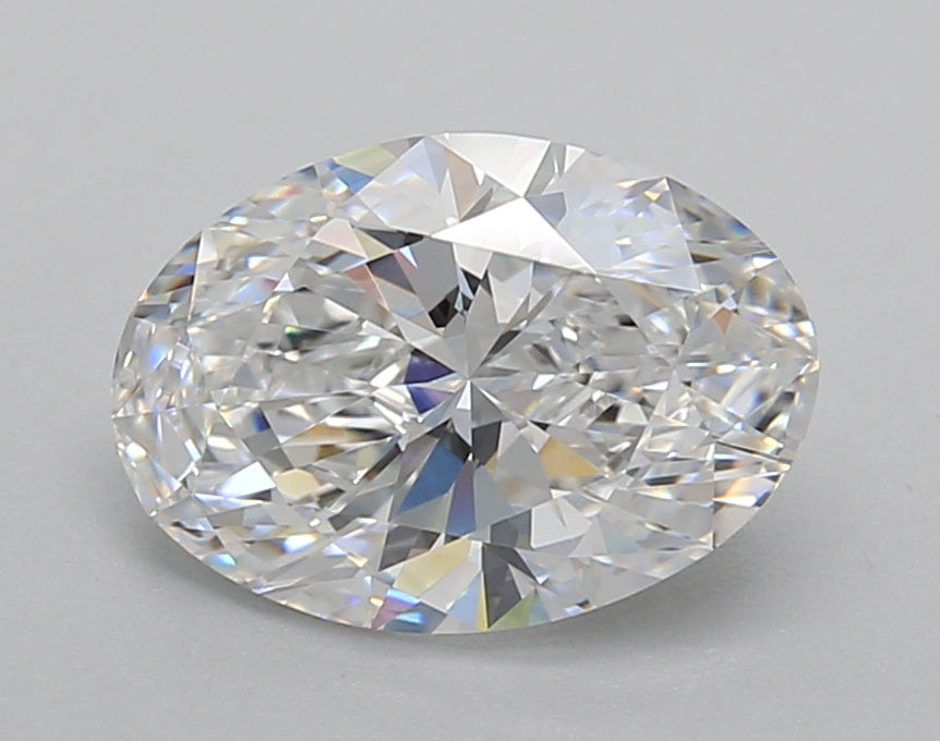 2.02 Carat Oval Shaped, Excellent Cut, D Color, VVS2 Clarity, IGI Certified Lab Grown Diamond