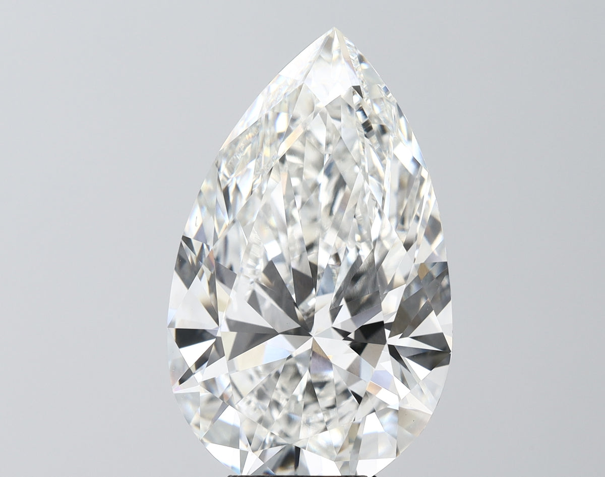 11.52 Carat Pear Shaped, Ideal Cut, F Color, VVS2 Clarity, IGI Certified Lab Grown Diamond
