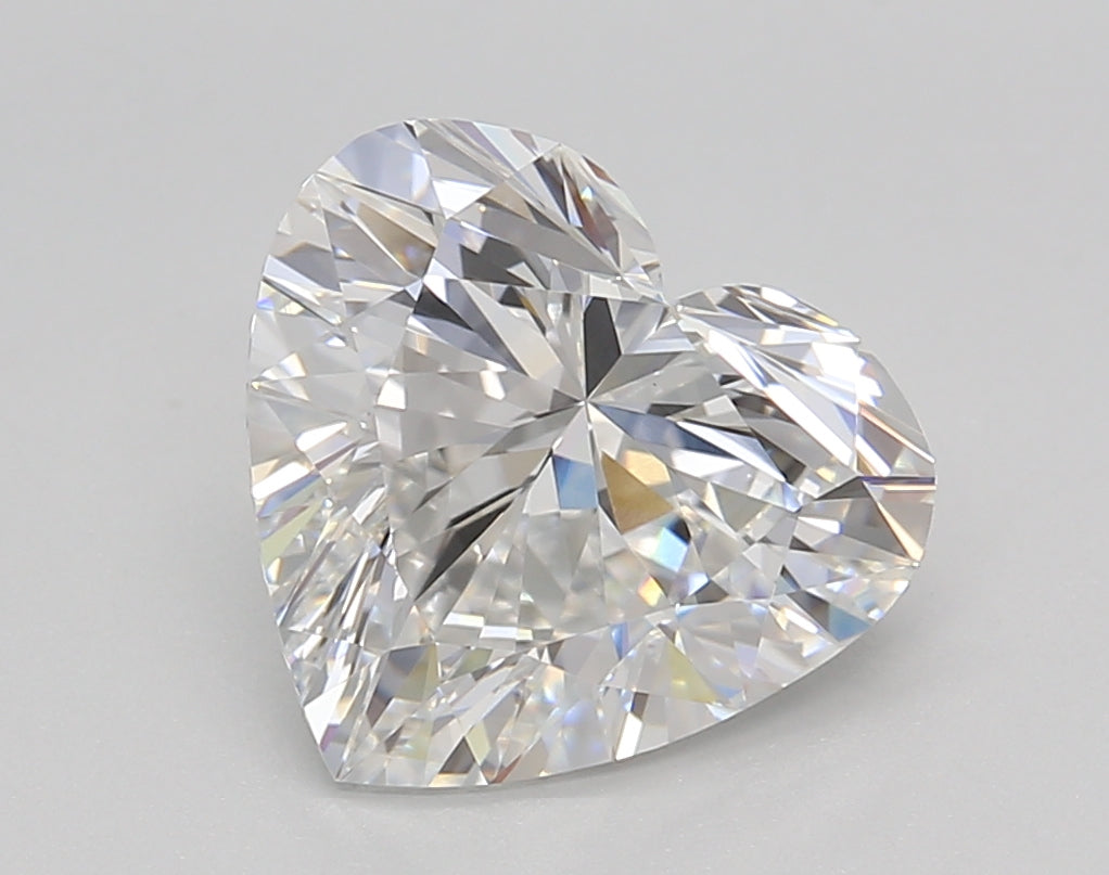 3.02 Carat Heart Shaped, Ideal Cut, E Color, VVS2 Clarity, IGI Certified Lab Grown Diamond