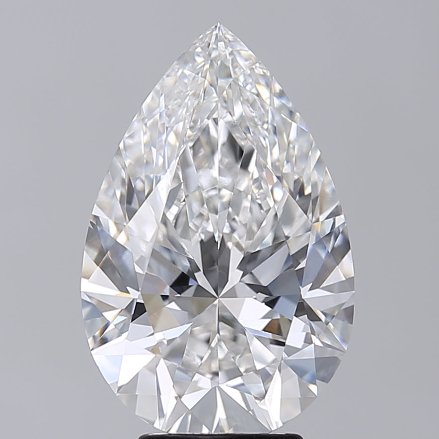 5.00 Carat Pear Shaped, Excellent Cut, E Color, VVS2 Clarity, IGI Certified Lab Grown Diamond