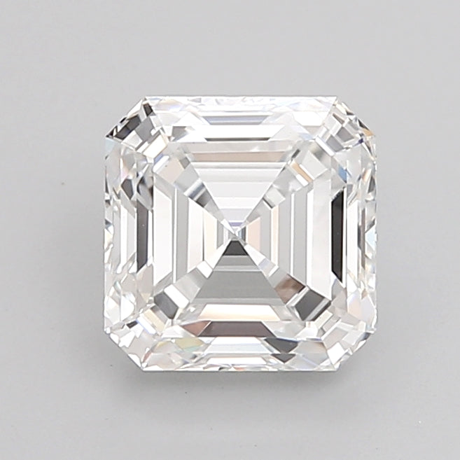 2.07 Carat Asscher Shaped, Ideal Cut, E Color, VVS2 Clarity, IGI Certified Lab Grown Diamond