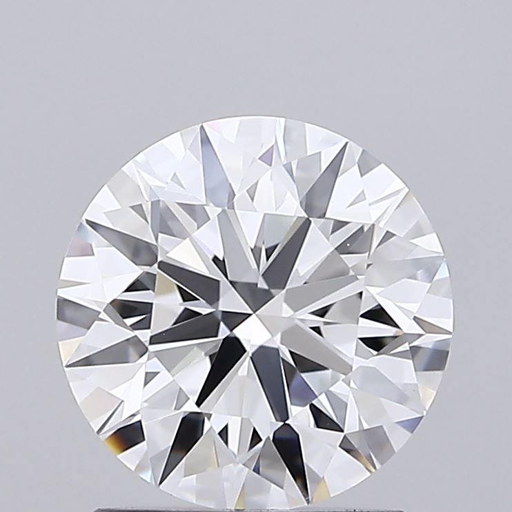 1.54 Carat Round Shaped, Ideal Cut, D Color, VVS2 Clarity, IGI Certified Lab Grown Diamond