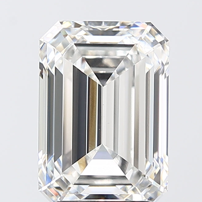 4.10 Carat Emerald Shaped, Ideal Cut, E Color, VVS2 Clarity, IGI Certified Lab Grown Diamond