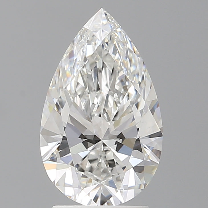 2.55 Carat Pear Shaped, Ideal Cut, E Color, VS1 Clarity, IGI Certified Lab Grown Diamond