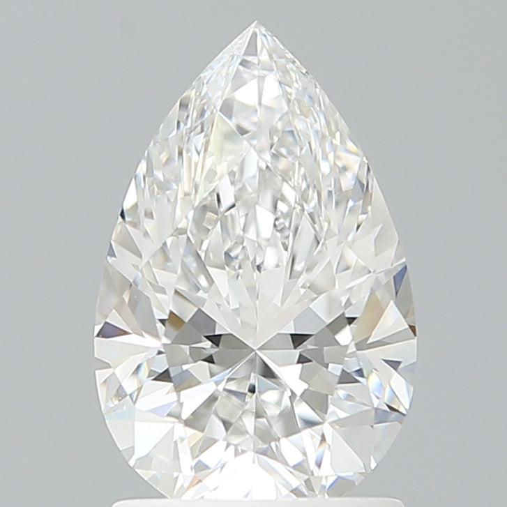 1.57 Carat Pear Shaped, Excellent Cut, E Color, VVS2 Clarity, IGI Certified Lab Grown Diamond