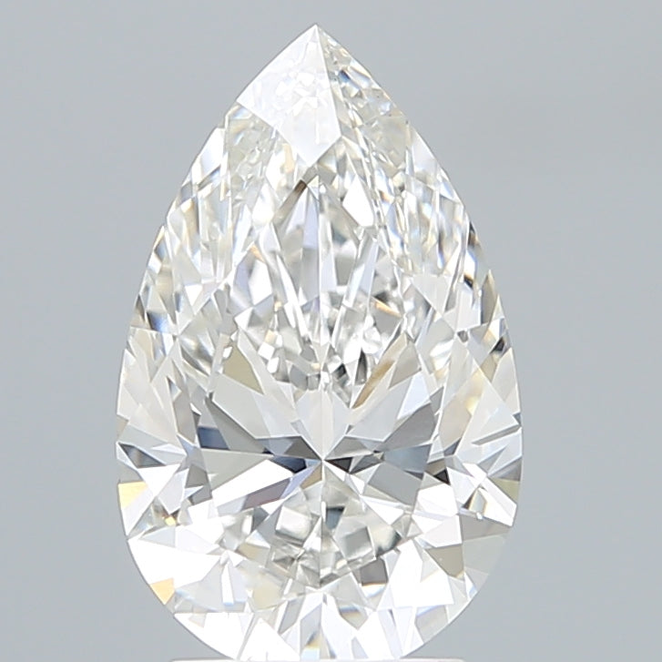 3.01 Carat Pear Shaped, Ideal Cut, F Color, VVS2 Clarity, IGI Certified Lab Grown Diamond