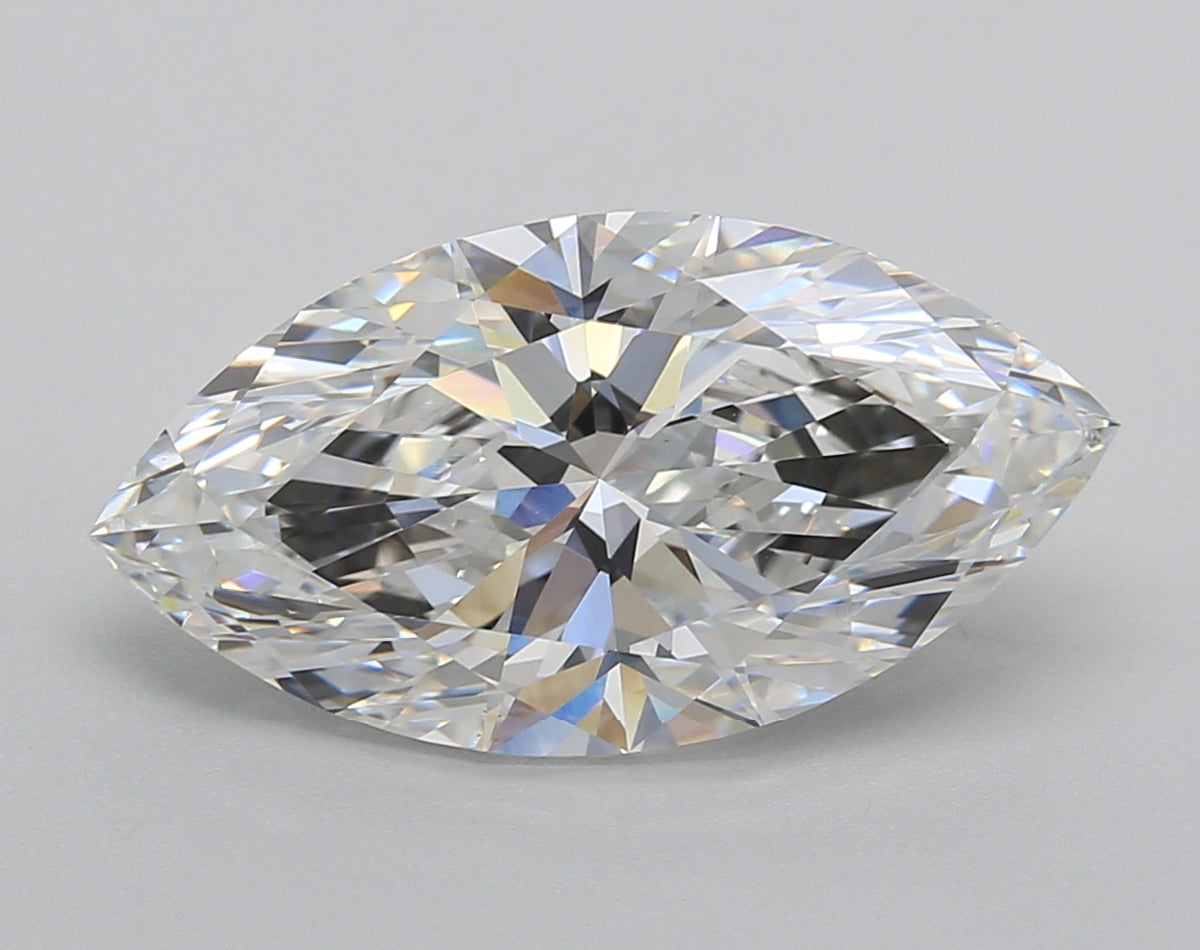 4.50 Carat Marquise Shaped, Excellent Cut, E Color, VVS2 Clarity, IGI Certified Lab Grown Diamond