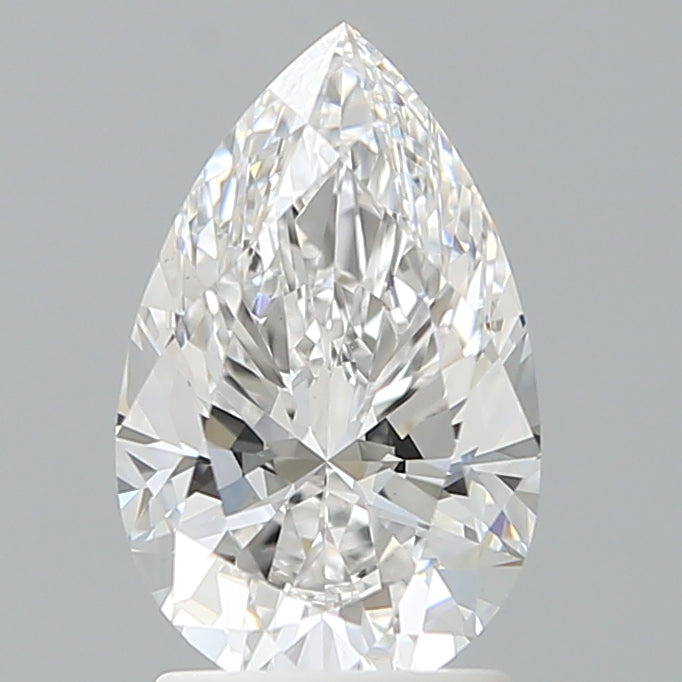 2.10 Carat Pear Shaped, Excellent Cut, D Color, VVS2 Clarity, IGI Certified Lab Grown Diamond