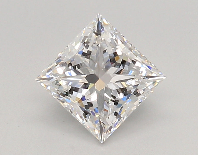 1.34 Carat Princess Shaped, Excellent Cut, D Color, VVS2 Clarity, IGI Certified Lab Grown Diamond