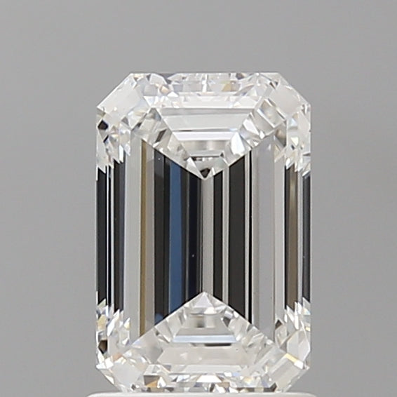 1.54 Carat Emerald Shaped, Ideal Cut, D Color, VVS2 Clarity, IGI Certified Lab Grown Diamond