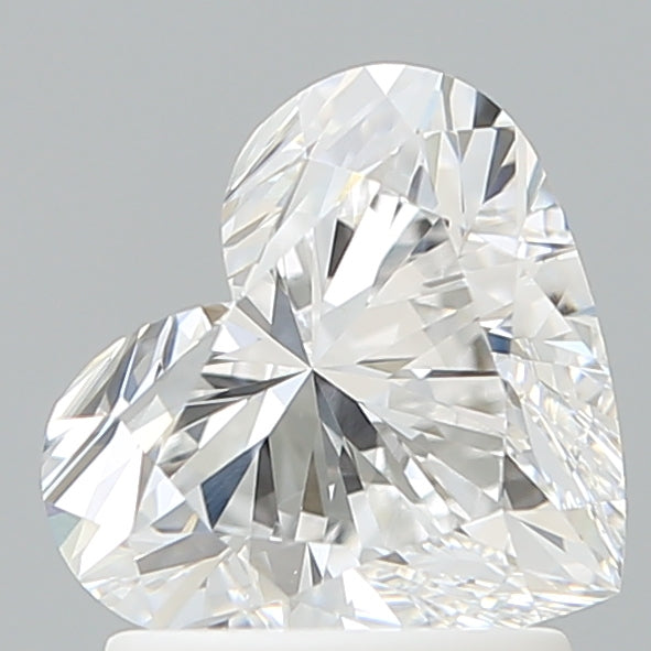 1.59 Carat Heart Shaped, Ideal Cut, D Color, VVS2 Clarity, IGI Certified Lab Grown Diamond