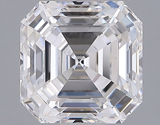 1.52 Carat Asscher Shaped, Ideal Cut, D Color, VS1 Clarity, IGI Certified Lab Grown Diamond