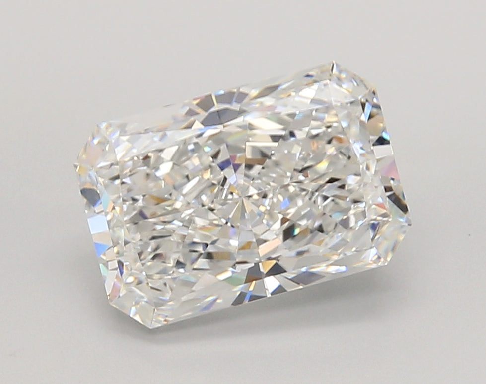 3.07 Carat Radiant Shaped, Ideal Cut, E Color, VVS2 Clarity, IGI Certified Lab Grown Diamond