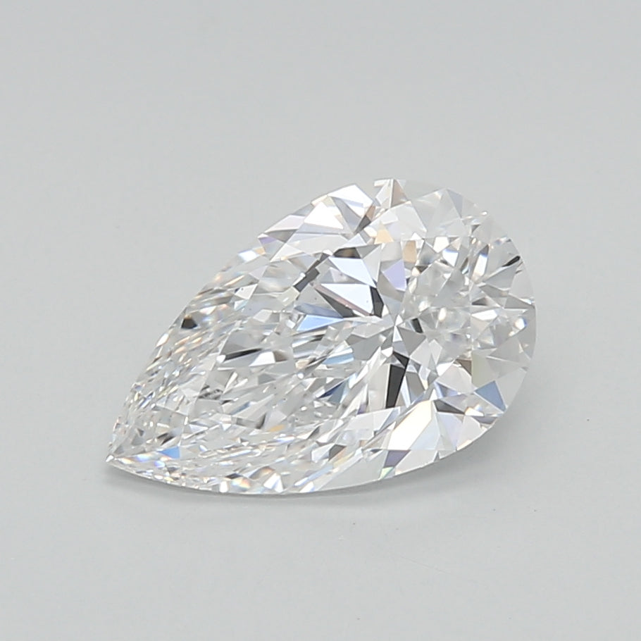 1.51 Carat Pear Shaped, Ideal Cut, D Color, VS1 Clarity, IGI Certified Lab Grown Diamond