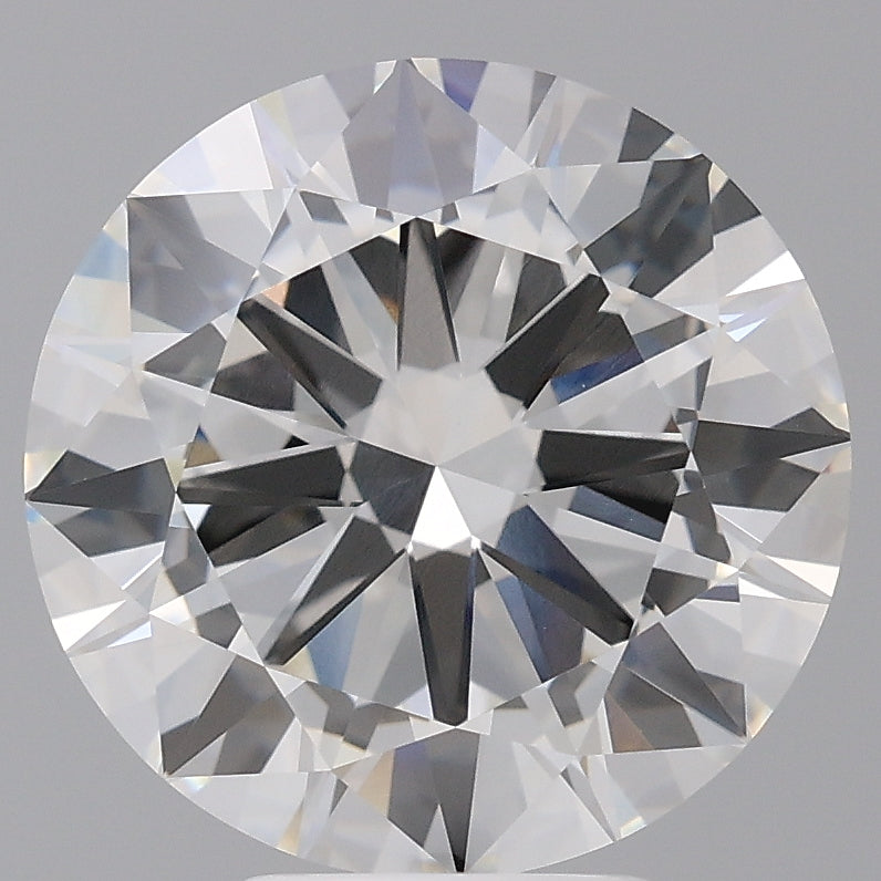 6.02 Carat Round Shaped, Excellent Cut, F Color, VVS2 Clarity, IGI Certified Lab Grown Diamond