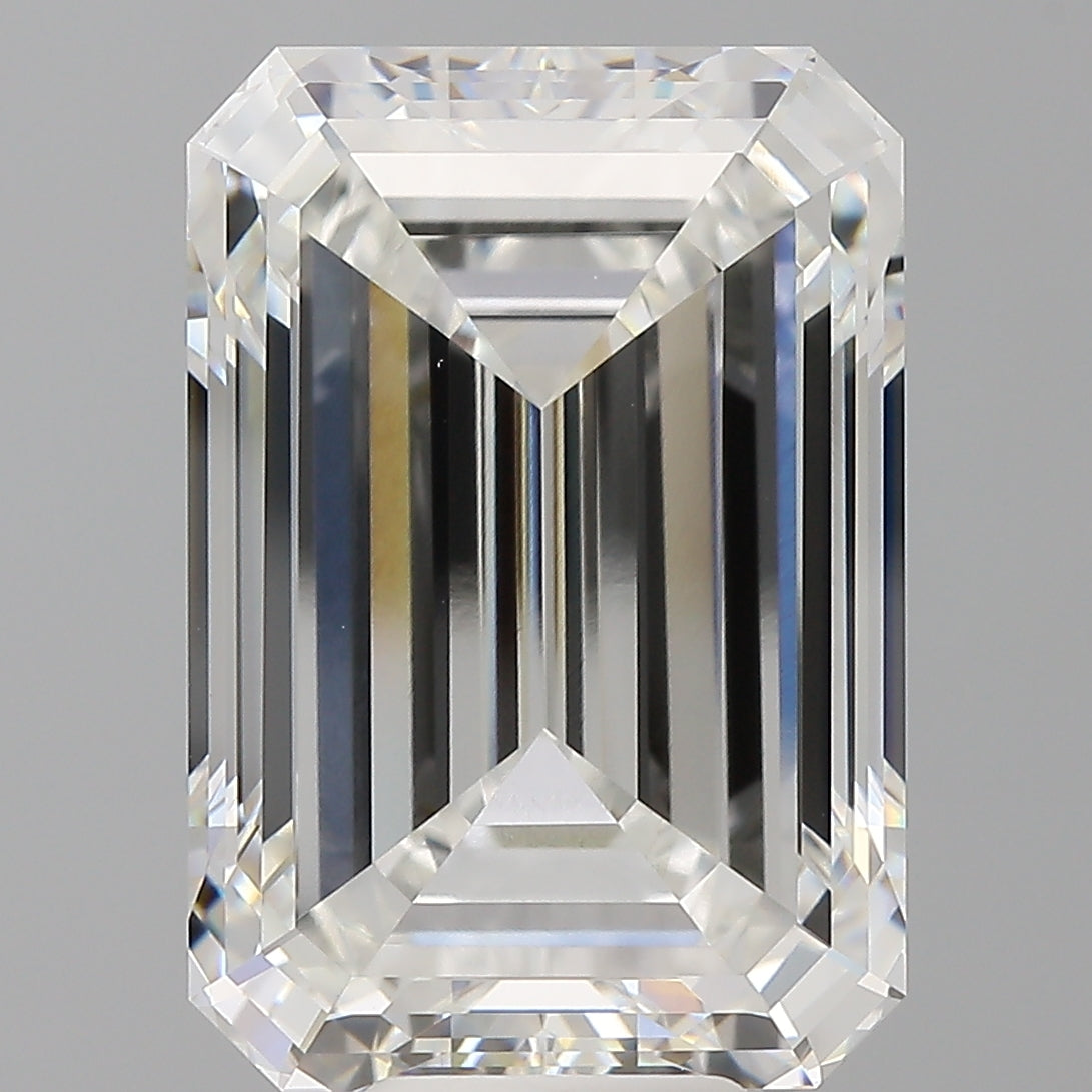 12.02 Carat Emerald Shaped, Ideal Cut, F Color, VVS2 Clarity, IGI Certified Lab Grown Diamond