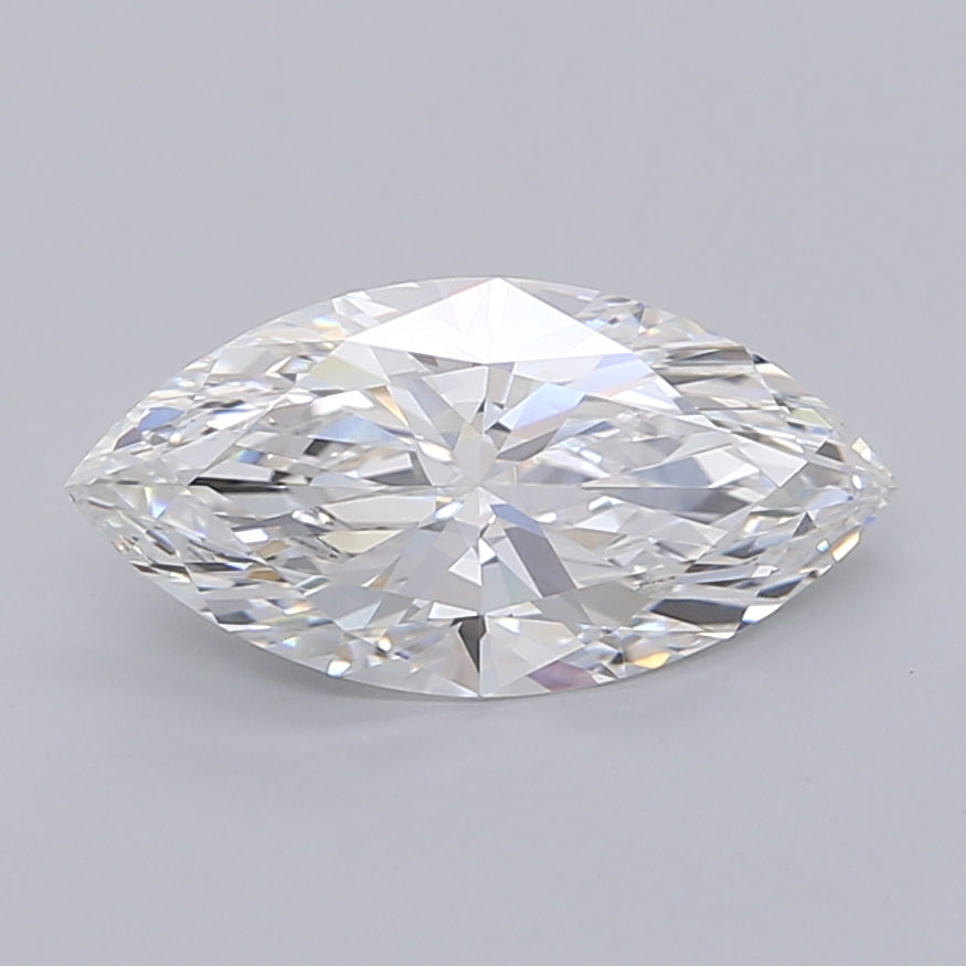 2.04 Carat Marquise Shaped, Ideal Cut, E Color, VVS2 Clarity, IGI Certified Lab Grown Diamond