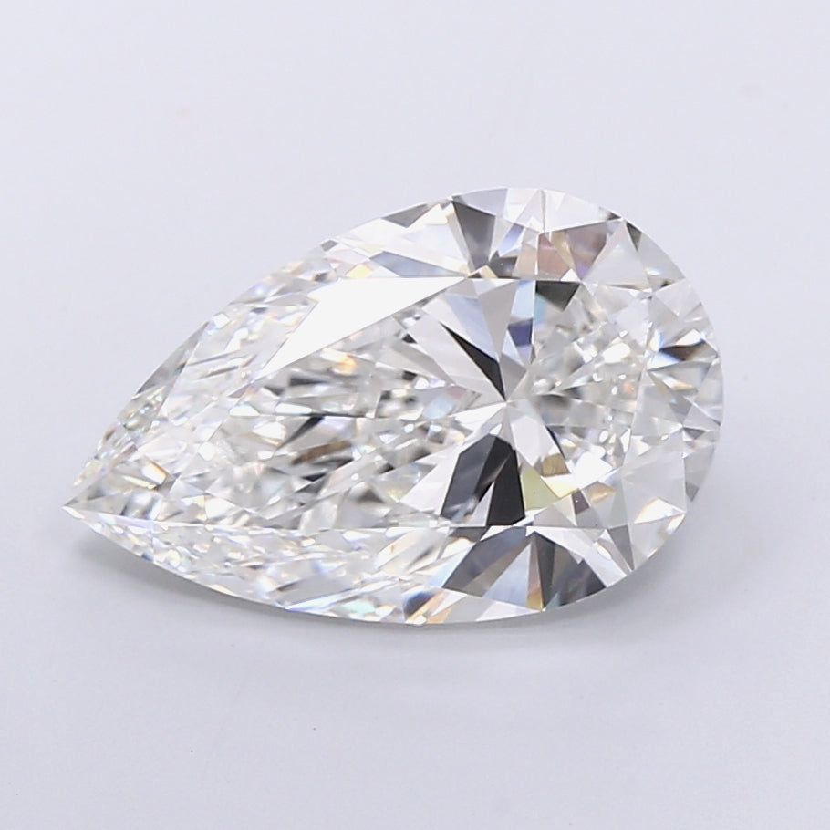 8.07 Carat Pear Shaped, Very Good Cut, E Color, VVS2 Clarity, IGI Certified Lab Grown Diamond
