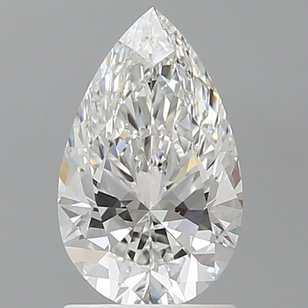 1.54 Carat Pear Shaped, Ideal Cut, E Color, VVS2 Clarity, IGI Certified Lab Grown Diamond