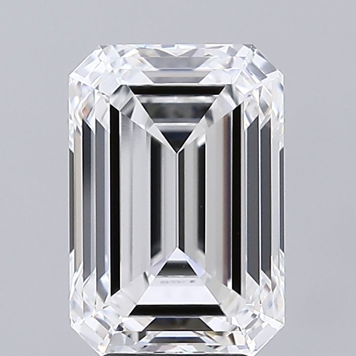 5.06 Carat Emerald Shaped, Ideal Cut, E Color, VVS2 Clarity, IGI Certified Lab Grown Diamond