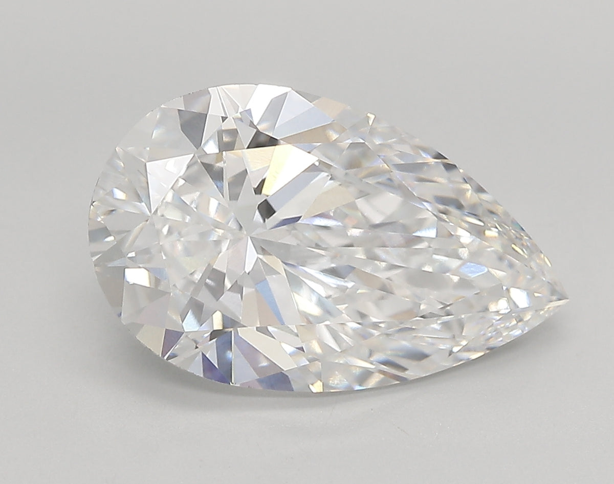 4.48 Carat Pear Shaped, Very Good Cut, E Color, VVS2 Clarity, IGI Certified Lab Grown Diamond