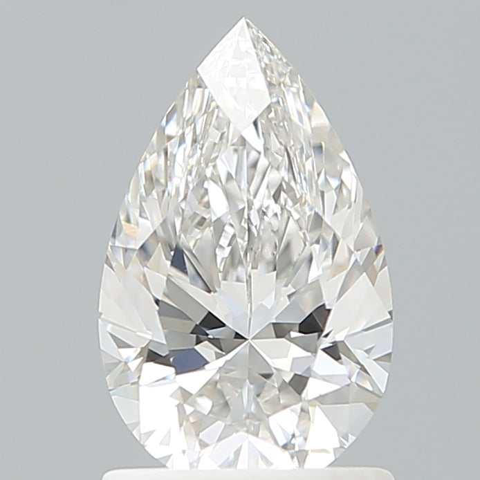 1.25 Carat Pear Shaped, Excellent Cut, F Color, VVS2 Clarity, IGI Certified Lab Grown Diamond