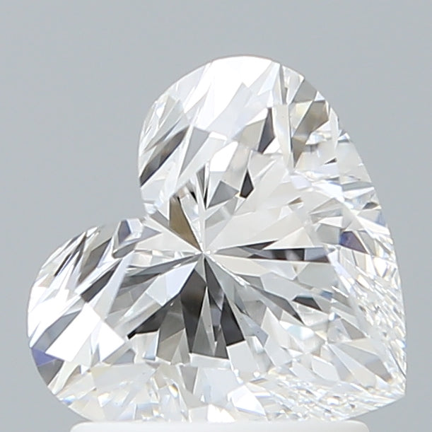 1.58 Carat Heart Shaped, Ideal Cut, D Color, VS1 Clarity, IGI Certified Lab Grown Diamond