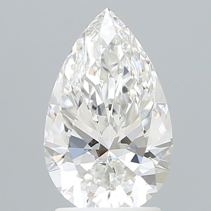 2.11 Carat Pear Shaped, Ideal Cut, F Color, VVS2 Clarity, IGI Certified Lab Grown Diamond