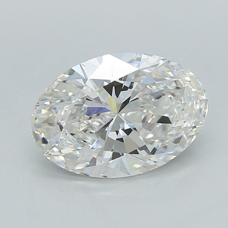 2.42 Carat Oval Shaped, Ideal Cut, F Color, VVS2 Clarity, IGI Certified Lab Grown Diamond