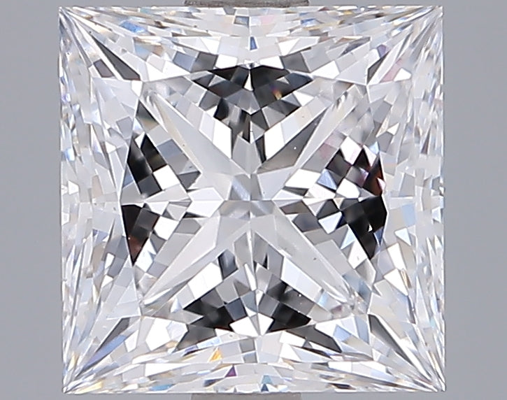 3.01 Carat Princess Shaped, Ideal Cut, D Color, VS1 Clarity, IGI Certified Lab Grown Diamond