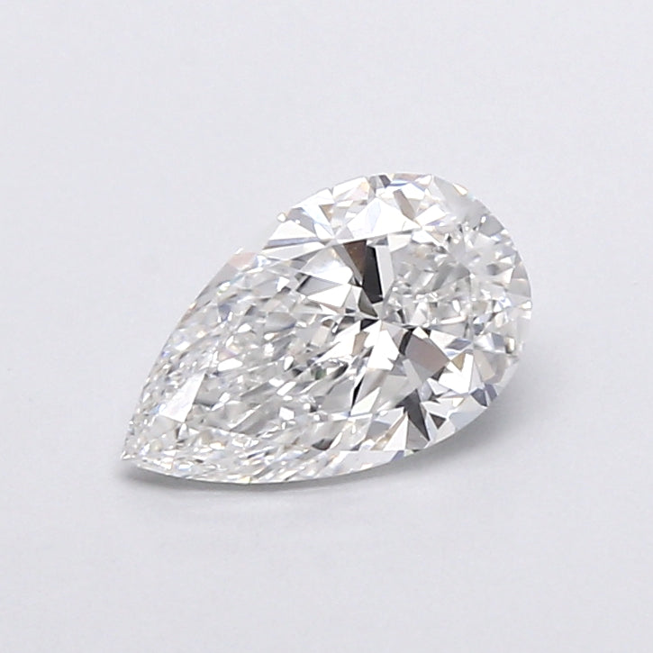 0.89 Carat Pear Shaped, Very Good Cut, E Color, VVS2 Clarity, IGI Certified Lab Grown Diamond
