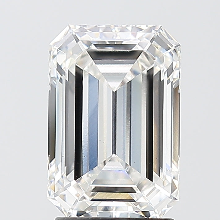 2.54 Carat Emerald Shaped, Ideal Cut, E Color, VS1 Clarity, IGI Certified Lab Grown Diamond